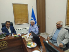 بازدید آقای دکتر پرویز جبه دار مارالانی استاد ممتاز دانشگاه تهران از دانشگاه کاشان